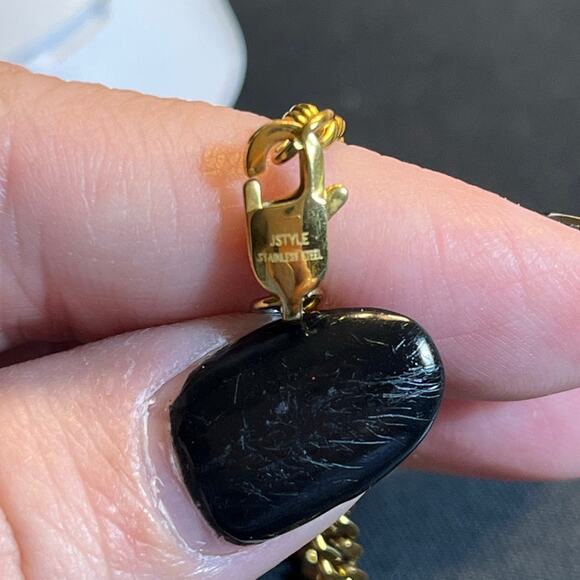 JSTYLE Gold Stainless Steel Curb Chain Necklace Unisex Jewelry - Picture 5 of 5